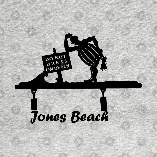 Jones Beach Art Deco Sign - Do Not Dress On Beach by Mackabee Designs